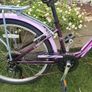 Girls  24" Bicycle/Ken Black Purple with stand and back carrier Image 9