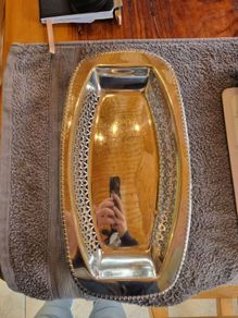 Silver serving dish