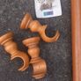Pine Curtain Pole &.steel black pole 2.5m Image 9