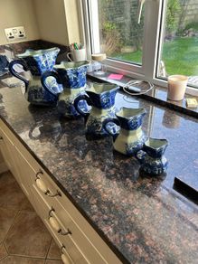 Set of 5 Victoria Ware Ironstone Jugs