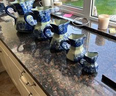 Set of 5 Victoria Ware Ironstone Jugs