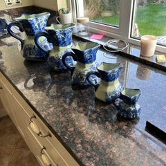 Set of 5 Victoria Ware Ironstone Jugs