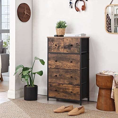 Chest of Drawers Storage Cabinet 5 rustic brown