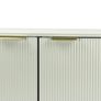 Modern White TV Unit 150cm Ribbed Doors Gold Legs Storage Cabinet Image 3