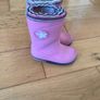 Lulipu Pink girls light up rain boots Sz EU22/23 UK5/6 EUC Image 3