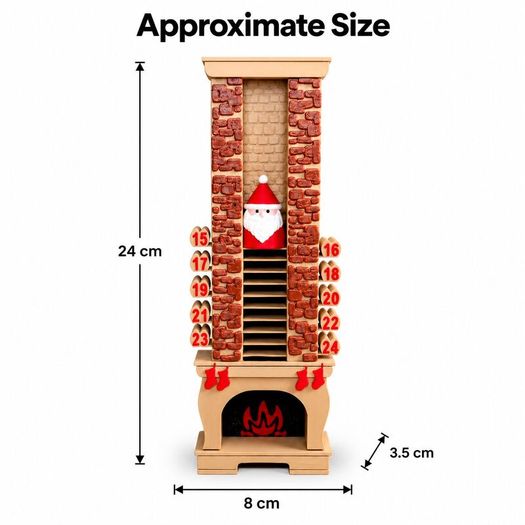 Santa Chimney Advent Calendar, Reusable Christmas Countdown 3D