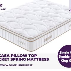New 4'6" Double Casa Pillowtop Pocketspring Mattress