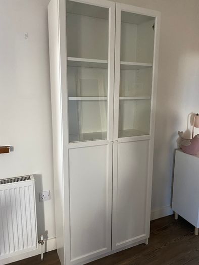 Ikea Billy Bookcase with Oxberg doors
