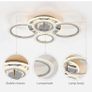 Brand New Modern Ceiling Light 58W Dimmable Flush Mount LED Ceiling Light 4 Rings Image 3