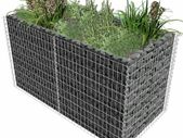 Gabion Raised Bed Steel 180x90x100 cm Silver