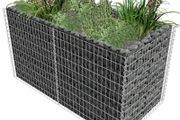 Gabion Raised Bed Steel 180x90x100 cm Silver