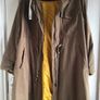 Khaki Zara jacket with detachable grey hood Image 6
