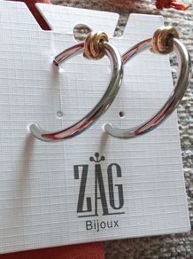 "ZAG" Hoop Earrings(Brand New) PRICE DROP