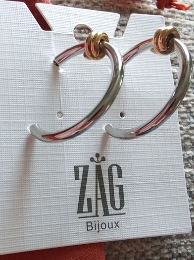 "ZAG" Hoop Earrings(Brand New) PRICE DROP