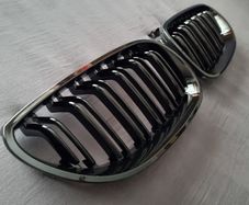 BMW 5 Series E60 E61 Gloss Black Kidney Grilles Brand New