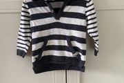 Dark grey &amp; mark striped baby jumper 6-9m