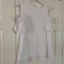 White Lace Cold Shoulder Top Image 9