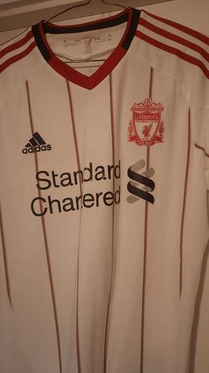 Liverpool 2010-2011 Away Jersey Suarez Edition Size S