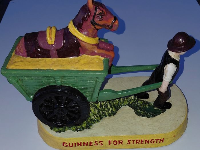 Guinness Figurine Man Pulling His Horse And Cart
