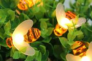 Solar String Lights Garden, 8 Modes 50 LED Honey Bee Fairy Lights Solar Powered Waterproof Outdoor Fairy Lights Solar Garden Lights for Patio Yard Summer Party Wedding Indoor Decor (FREE POSTAGE)