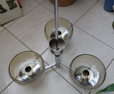 Antique G Sciolari lustre 3 arm ceiling and wall lights 1960s
