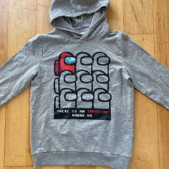 Among Us grey Hoodie 11-12 years NameIT
