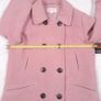 Per Una Dusky Rose Pink Wool Blend Double Breasted Pea Coat 10UK/38EU Image 8