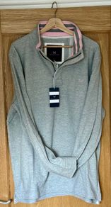 Crew Clothing Padstow Pique 1/4 Zip Sweatshirt