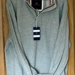 Crew Clothing Padstow Pique 1/4 Zip Sweatshirt