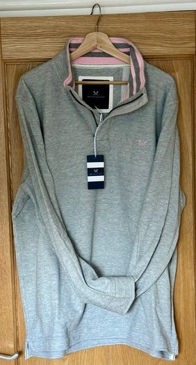 Crew Clothing Padstow Pique 1/4 Zip Sweatshirt