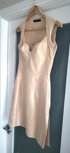 Marios Schwab contemporary natural bodycon Sz S (Fit 8-10UK) - Rrp 495 (New)