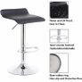 2 x Square Bar Stools PU Leather Swivel Adjustable Counter Stool Office Chair With Footrest Image 6