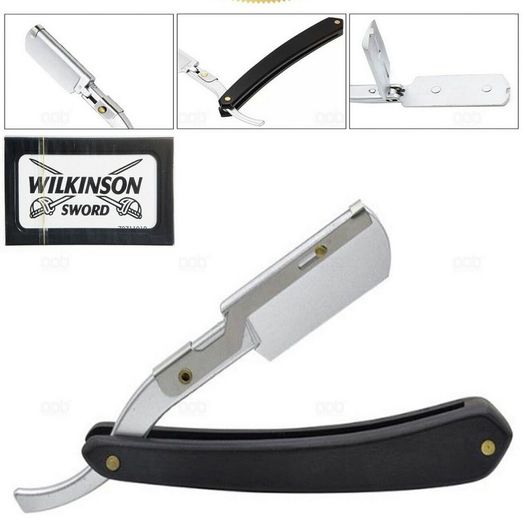 Shavette Straight Edge Razor 5x WILKINSON Shaving Razor Blades #2
