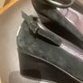 Marco Moreo Milano Black Swede Wedged Platform Shoes with ankle strap and lovely diamante detailS on toe and heels - Size 38 Image 8