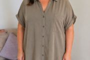 F&amp;F Khaki Oversized Shirt  Size 20