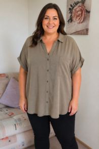 F&F Khaki Oversized Shirt  Size 20