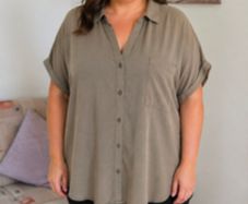 F&F Khaki Oversized Shirt  Size 20