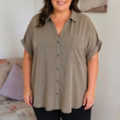 F&F Khaki Oversized Shirt  Size 20