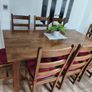 Solid wood table and 8 matching chairs Image 2