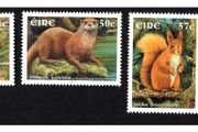 2002 Ireland Native Irish Mammals featuring Badger, Otter, Red Squirrel &amp; Hedgehog Commemorative Stamps Mint Never Hinged (MNH)