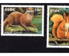 2002 Ireland Native Irish Mammals featuring Badger, Otter, Red Squirrel & Hedgehog Commemorative Stamps Mint Never Hinged (MNH)