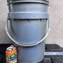 Tall grey plastic bucket Image 2