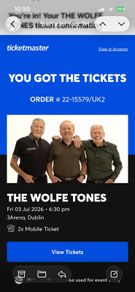 Wolfe Tones Dublin Friday 03/07