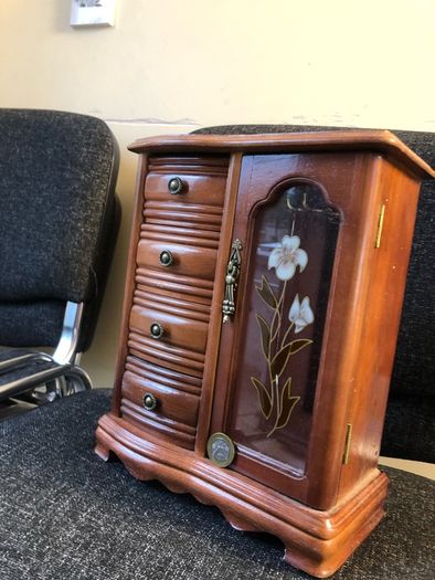 Vintage Large Wooden Jewellery Box