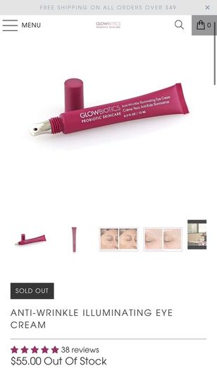 Glowbiotics Anti-wrinkle Illuminating Eye Cream Brand New