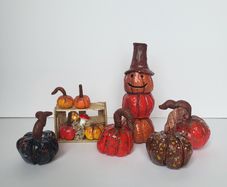 Handcrafted air dry clay pumpkin!