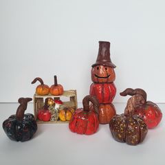 Handcrafted air dry clay pumpkin!
