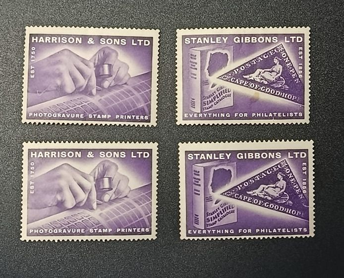 1957 Harrison & Sons  Stanley Gibbons Labels Cinderella Stamps