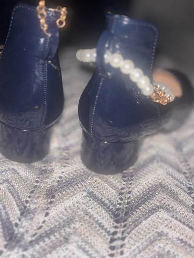 Brand new navy girls shoe with heel size 11 & size 13
