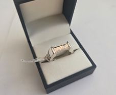 Brand New Hallmarked Silver & 9ct Gold Ring